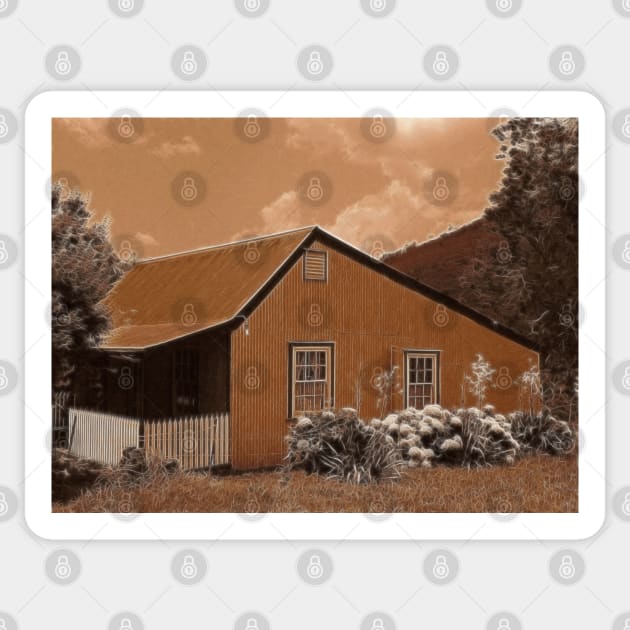 Old Cottage, Pilgrim's Rest, South Africa Sticker by vadim19